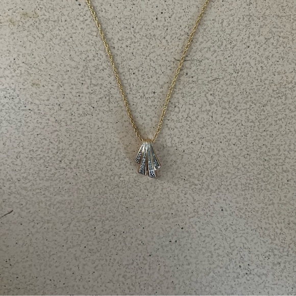 Jewelry - Gold necklace with crystal pendant | jewelry gift romantic